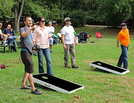 corn hole toss