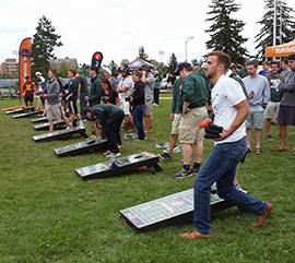 corn hole toss